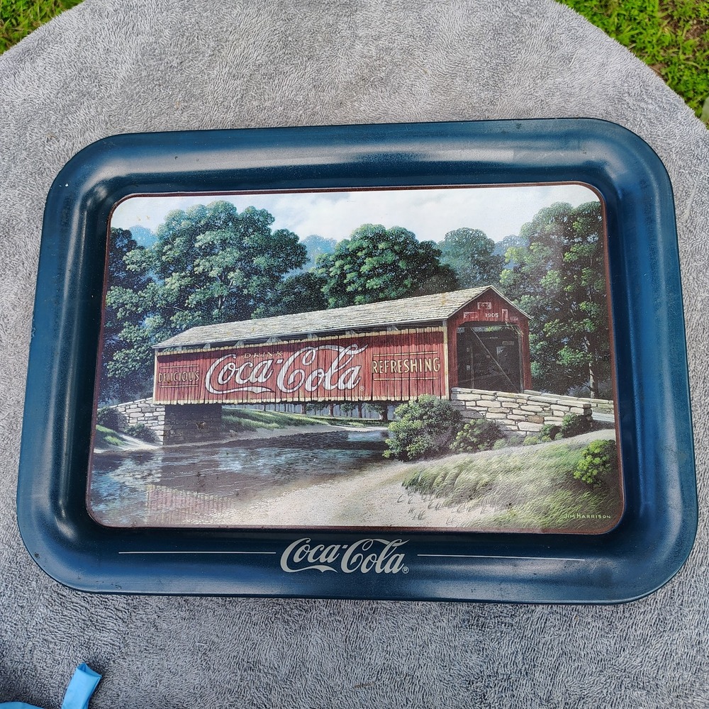 Vintage Coca-Cola Metal Display Trays Jim Harrison